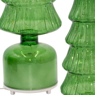 3. DECORATIVE CHRISTMAS TREE GREEN LED 7 CROWNS WARM WHITE 40CM