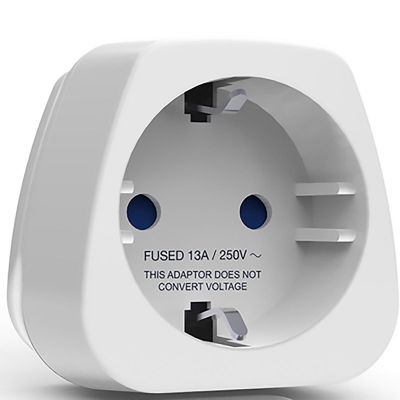 2. TRAVEL BLUE SCHUKO → UK Travel Adapter