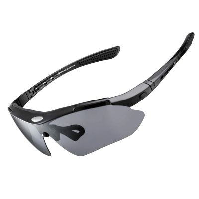 2. Rockbros 10003 Polarized Cycling Glasses - Black