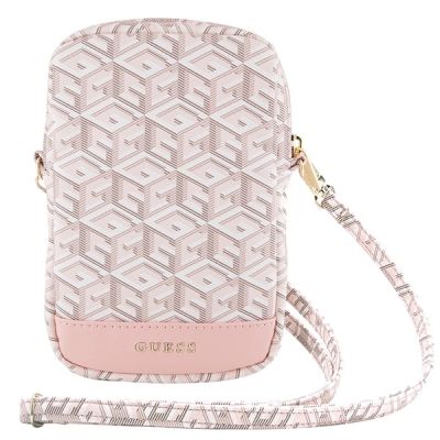 2. Guess Zip GCube Bottom Stripe phone bag - pink