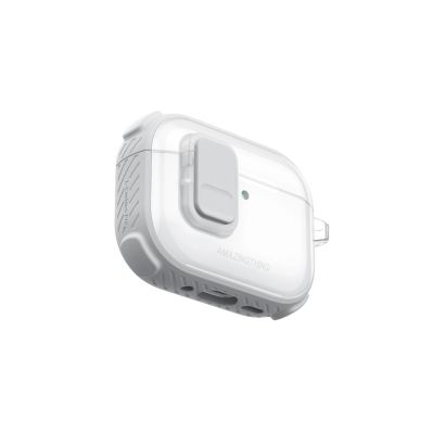 8. AmazingThing Titan Pro Mag Case Clear for AirPods Pro 3 - White