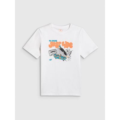 6. Boy's cotton T-shirt 4F 4FJRSS26TTSHM4171-10S