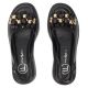 5. Women's leather wedge sandals, black, Filippo DS7577