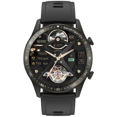 6. Smartwatch Gravity Black Bracelet and Strap GT10-1