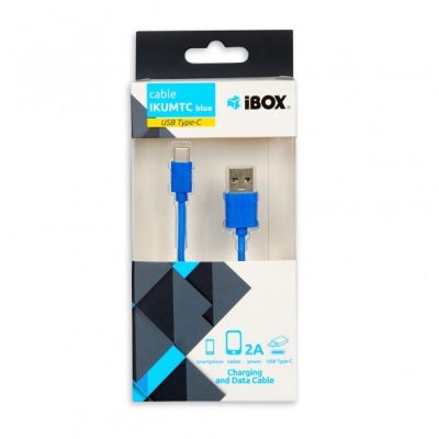 3. IBOX IKUMTCB cable (USB 2.0 type A - USB type C; 1m; blue)