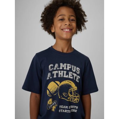 3. Boys' Regular Fit Printed T-Shirt 4F 4FJRAW26TTSHM4526-31S