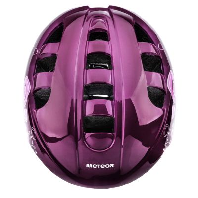 28. Meteor KS08 Pink Butterflies Bike Helmet 24900-24901