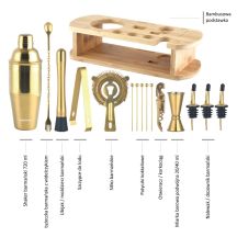 KLAUSBERG GOLDEN BARTENDER SET 16 PIECES, STEEL