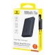 7. Baseus EnerFill FP11 Power Bank 10000mAh 15W (with black Simple USB-C - USB-C 20V/3A 30cm cable) - black