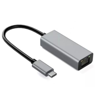 Aluminum RJ45 to USB Type-C Adapter 10/100/1000 Mb/s