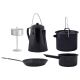 9. Esschert Design FF215 Camping Kitchen Utensil Set Black