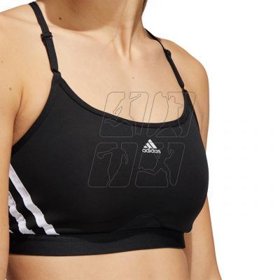 6. adidas Aeroreact Training Light-Support 3-Stripes Bra W HC7862 sports bra