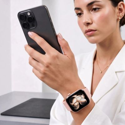 7. Tech-Protect Silicone Strap for Apple Watch 44 / 45 / 46 / 49 mm - Pink