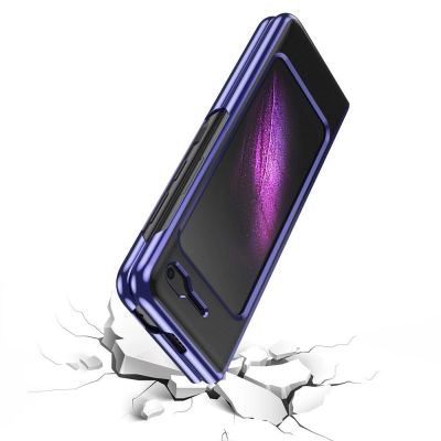 3. Plating Case hard case Electroplating frame Cover for Samsung Galaxy Fold blue