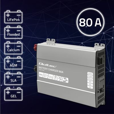 2. Monolith Intelligent Professional Charger for LiFePO4 AGM GEL SLA Batteries 80A 12V Fast Charging