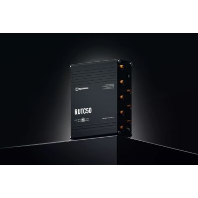 6. Teltonika RUTC50 Gigabit Ethernet Dual-band (2.4 GHz/5 GHz) 5G Wireless Router Black
