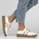 8. Women's leather suede platform shoes, white Filippo DP6776