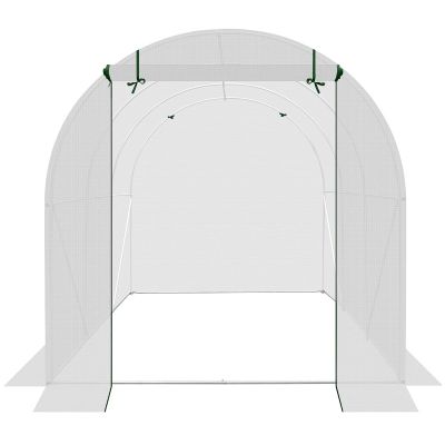 4. GREENHOUSE GARDEN TUNNEL 200X300X200CM PE STRUCTURE WHITE STEEL