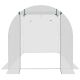 4. GREENHOUSE GARDEN TUNNEL 200X300X200CM PE STRUCTURE WHITE STEEL