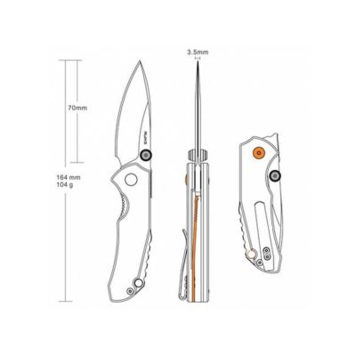 4. Ruike EDC Everyday Folding Knife, Black Flipper, Steel - P671-CB