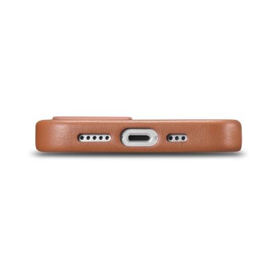 4. iCarer Case Leather Case Cover for iPhone 14 Brown (WMI14220705-BN) (MagSafe Compatible)