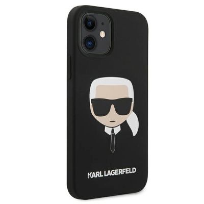 4. Karl Lagerfeld Silicone Karl`s Head Case for iPhone 12 mini - Black