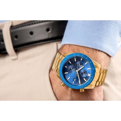 3. Men's Watch Giewont Chronograph Sapphire Gold Blue GW8720-B6