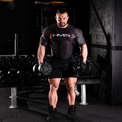 5. HPC SET POLYURETHANE DUMBBELL SET 2 x 27.5 - 37.5 KG CPU (325 KG) HMS