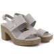 13. Women's ash-gray heeled sandals M.Daszyński MR23126-9