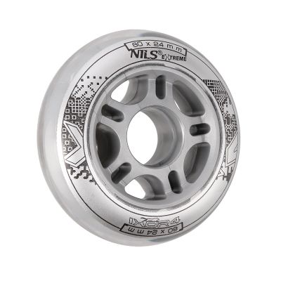 21. PU 80x24 82A TRANSPARENT WHEELS (4 pcs.) NILS EXTREME