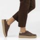 8. Women's leather platform sneakers, brown, Filippo DP6119