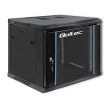 19" 9U 600 x 500 x 600 black wall-mounted rack cabinet