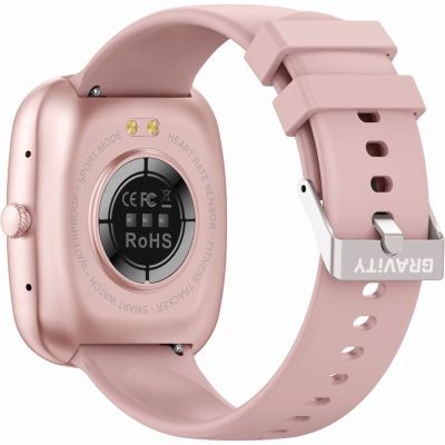 9. GRAVITY GT18-3 Women's Smartwatch Pink Silicone Strap + Navy Blue Strap
