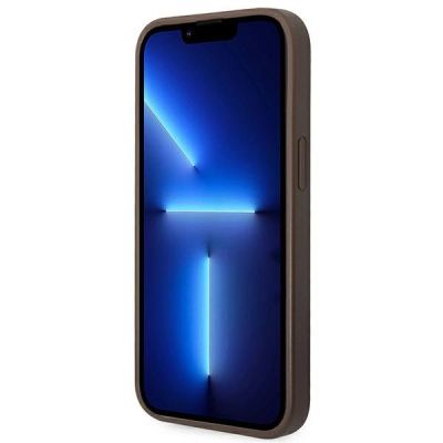 5. Guess 4G Stripe Collection Case for iPhone 14 Plus / 15 Plus 6.7" - Brown