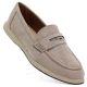 Women's suede moccasins in beige Vinceza 62273