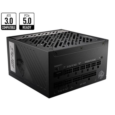 6. MSI MPG A1000G PCIE5 Power Supply Module 1000W 20+4 pin ATX ATX Black