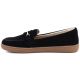 2. Women's leather moccasin shoes, wide, black, Potocki JE19507