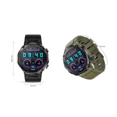 13. Gravity GT21-7 Smartwatch + Black Silicone Strap