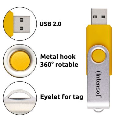 4. Intenso USB Flash Drive Office Line 3543595 3.2 5St. Multipack - 64 GB USB Flash Drive USB Type-A 3.2 Gen 1 (3.1 Gen 1) Multicolor