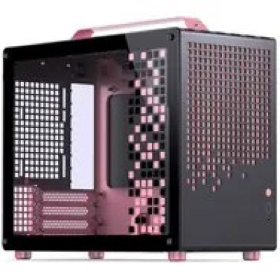 Jonsplus Z20 Micro-ATX Gehäuse, with Tragegriff - black/pink