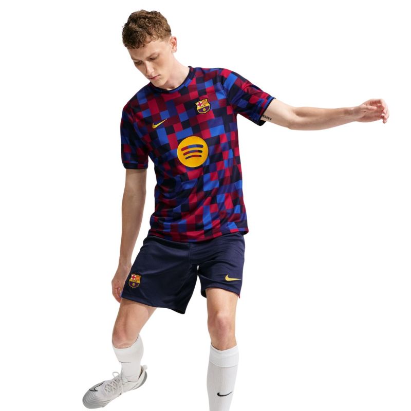 4. Nike FC Barcelona Home Men's T-Shirt Navy Blue and Burgundy II1667 621