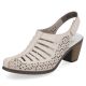 7. Rieker W RKR49B leather high-heeled sandals, beige