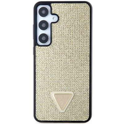 3. Guess Rhinestone Triangle case for Samsung Galaxy S24+ - gold