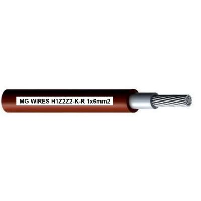 Photovoltaic cable // MG Wires // 1x6mm2, 0.6/1kV red H1Z2Z2-KR-6mm2 RD, 50m pack