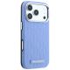 4. Karl Lagerfeld Grained Mono Resin Logo MagSafe Case for iPhone 17 Pro Max / 18 Pro Max - Light Blue
