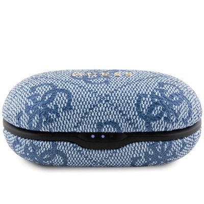 2. TWS Guess 4G Metal Bluetooth headphones with ENC docking station - blue