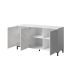 2. MARMO 3D chest of drawers 150x45xH80.5 white matt/white marble