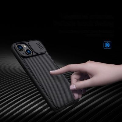 10. Nillkin CamShield Pro Case iPhone 14 Plus Armored Cover Camera Protector Blue