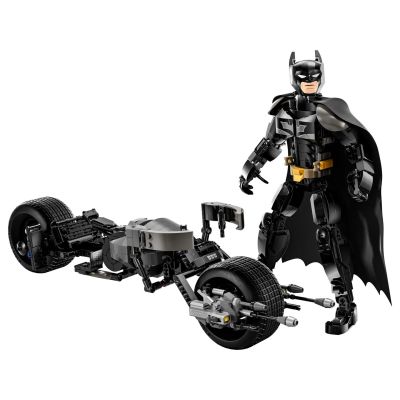 3. LEGO Super Heroes 76273 Buildable Batman Figure and Batcycle