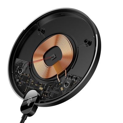 5. BASEUS INDUCTIVE CHARGER LED 15W (BLACK)